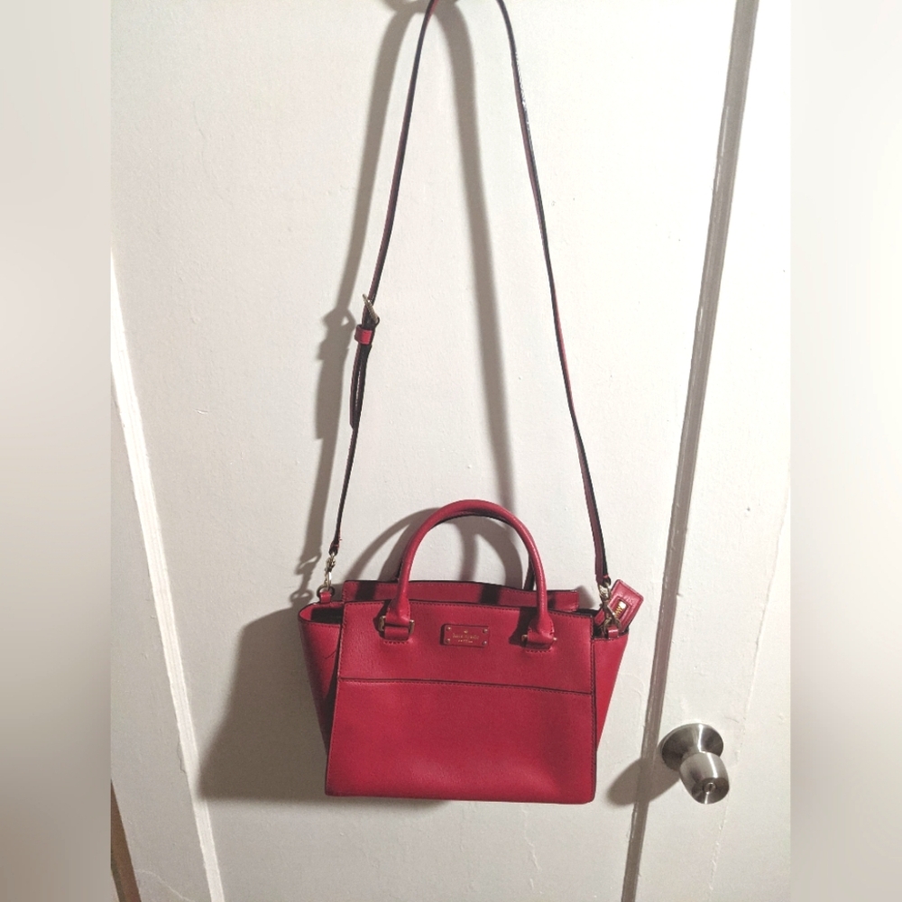 Kate Spade red leather purse like NEW - Picture 5 of 12